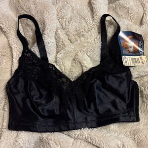 Lily of France 36DD Satin Black Bralette